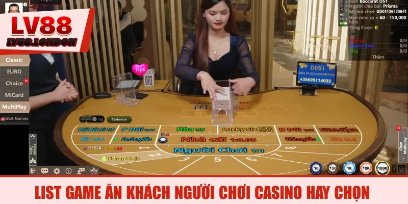 List game ăn khách người chơi casino hay chọn