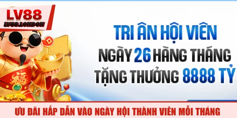 Ưu đãi hấp dẫn vào ngày hội thành viên mỗi tháng